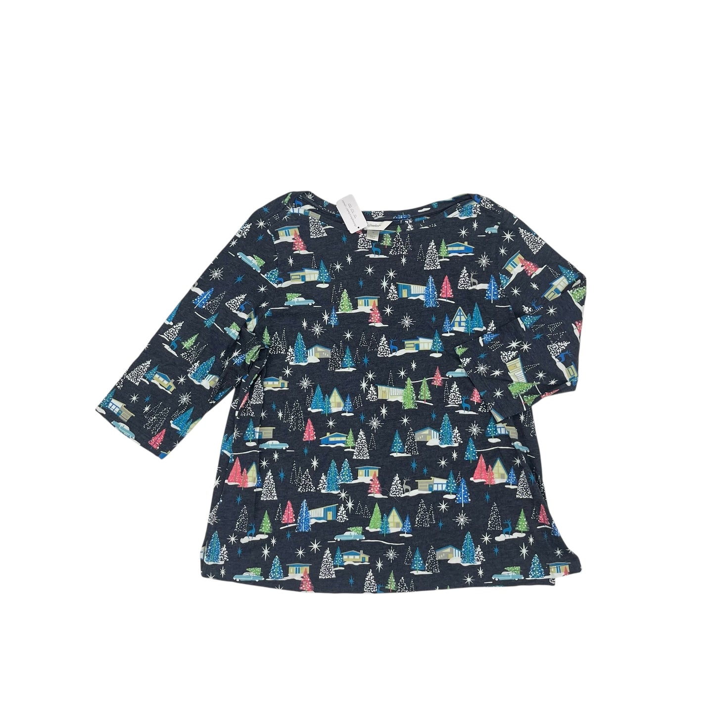 Top 3/4 Sleeve By Cj Banks In Grey, Size:1X