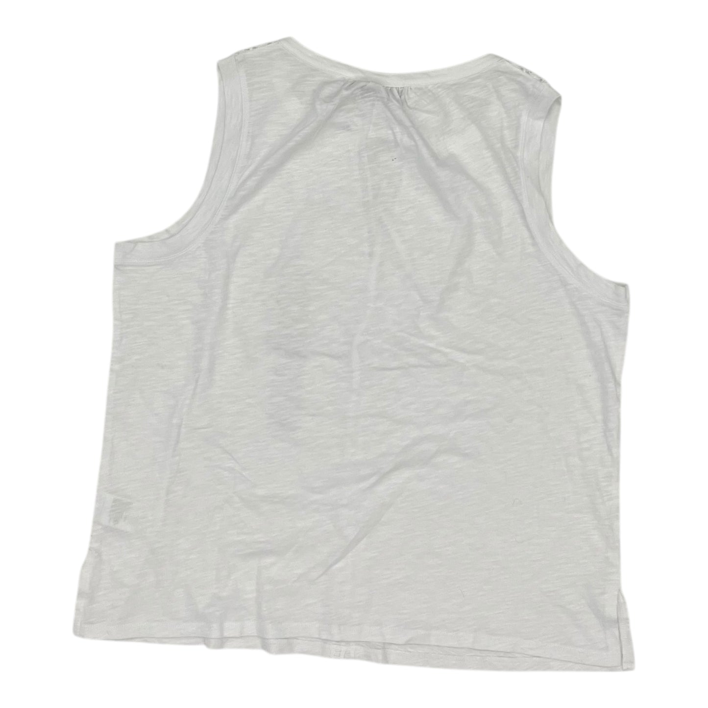Top Sleeveless By Rafaella In White, Size:Xl