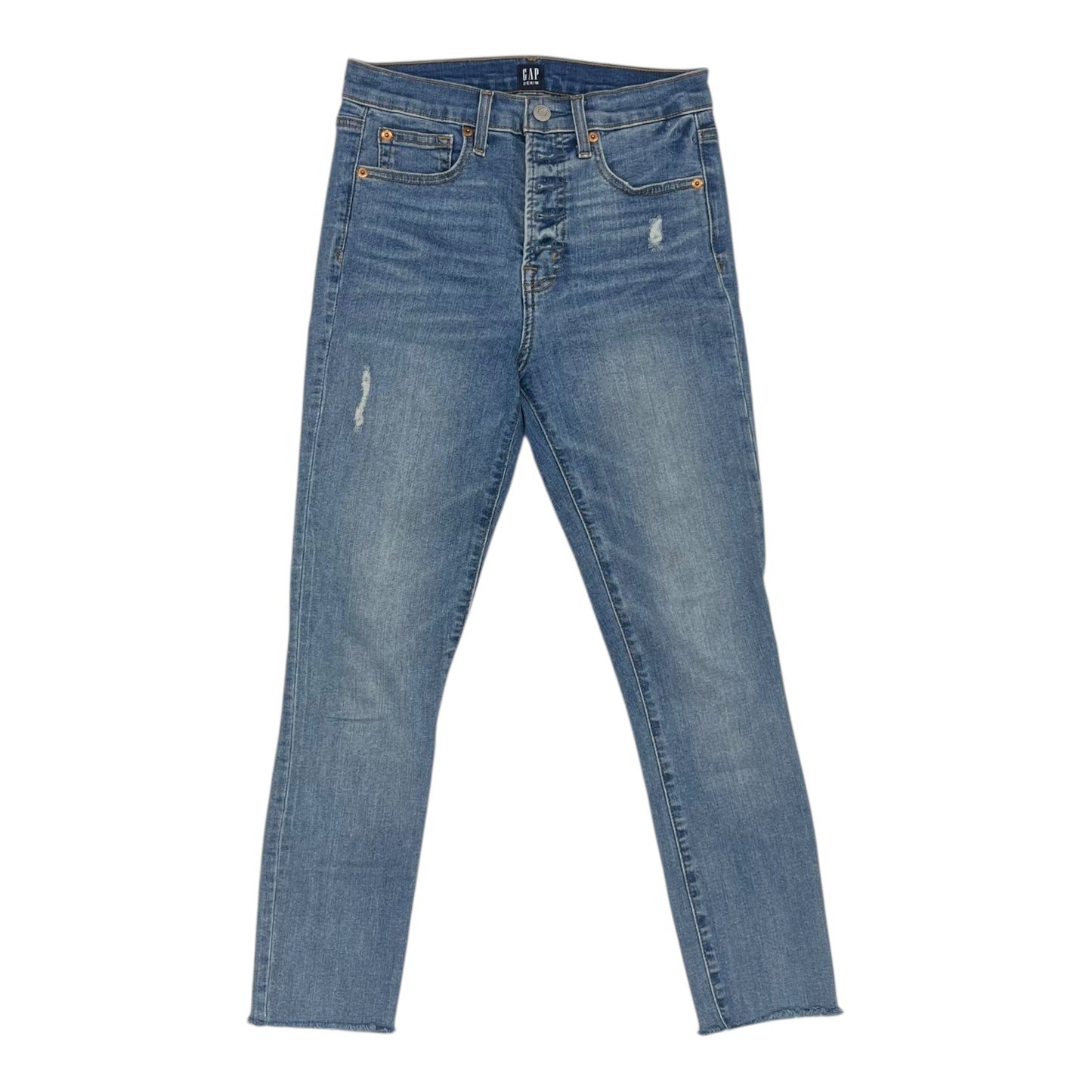 Jeans Skinny By Gap In Blue Denim, Size:2