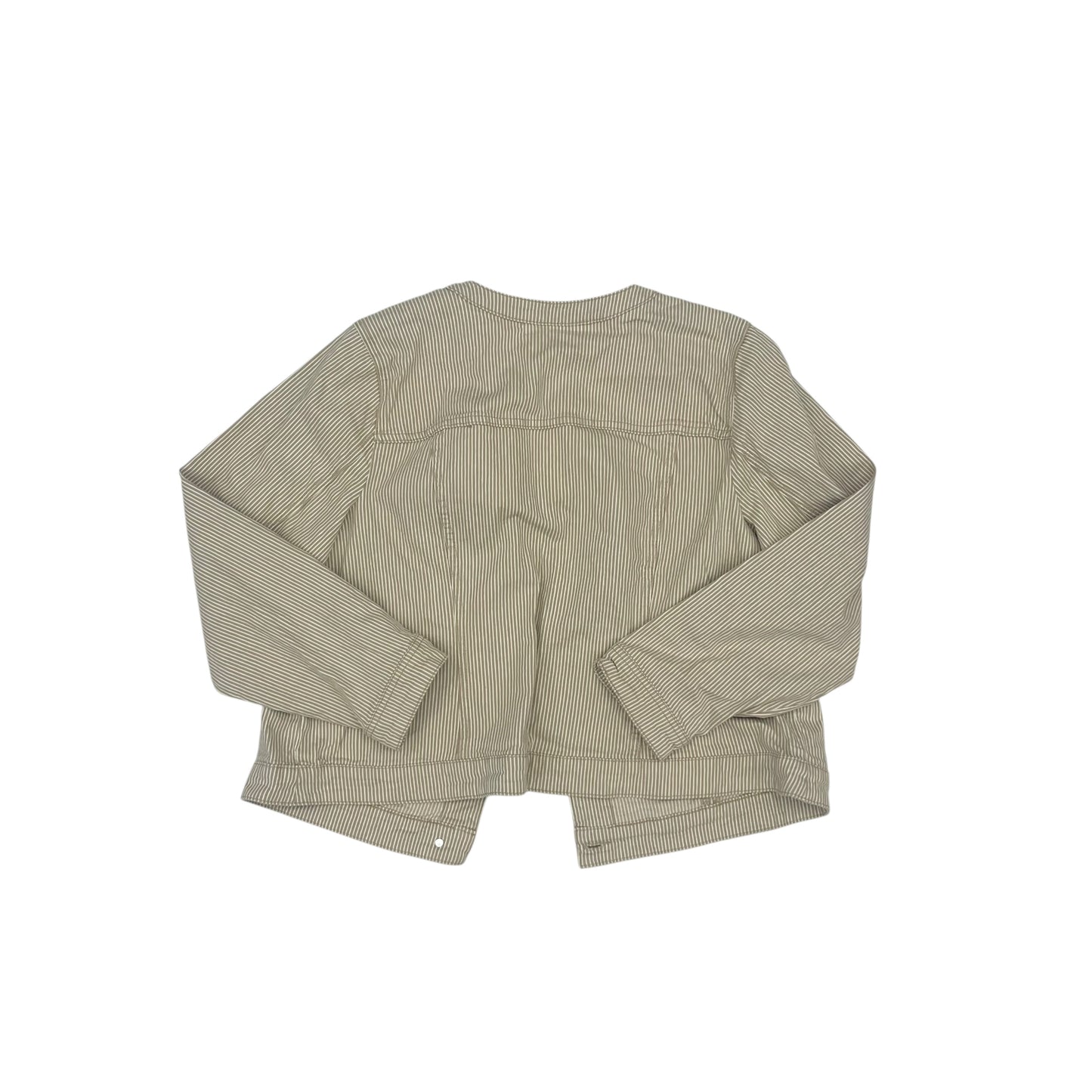 Jacket Denim By Cj Banks In Tan Denim, Size:1X