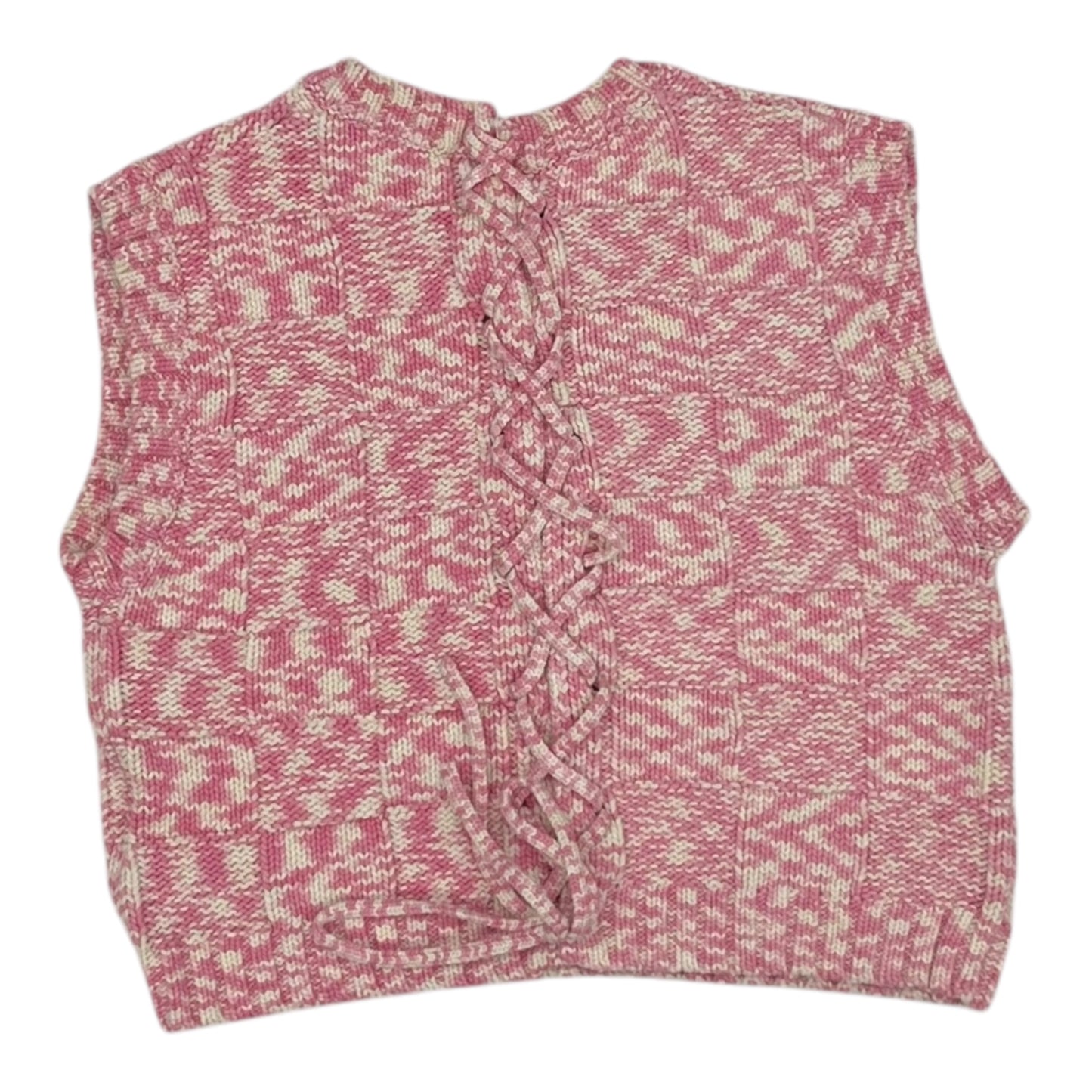 Vest Sweater By Steve Madden In Pink, Size:M