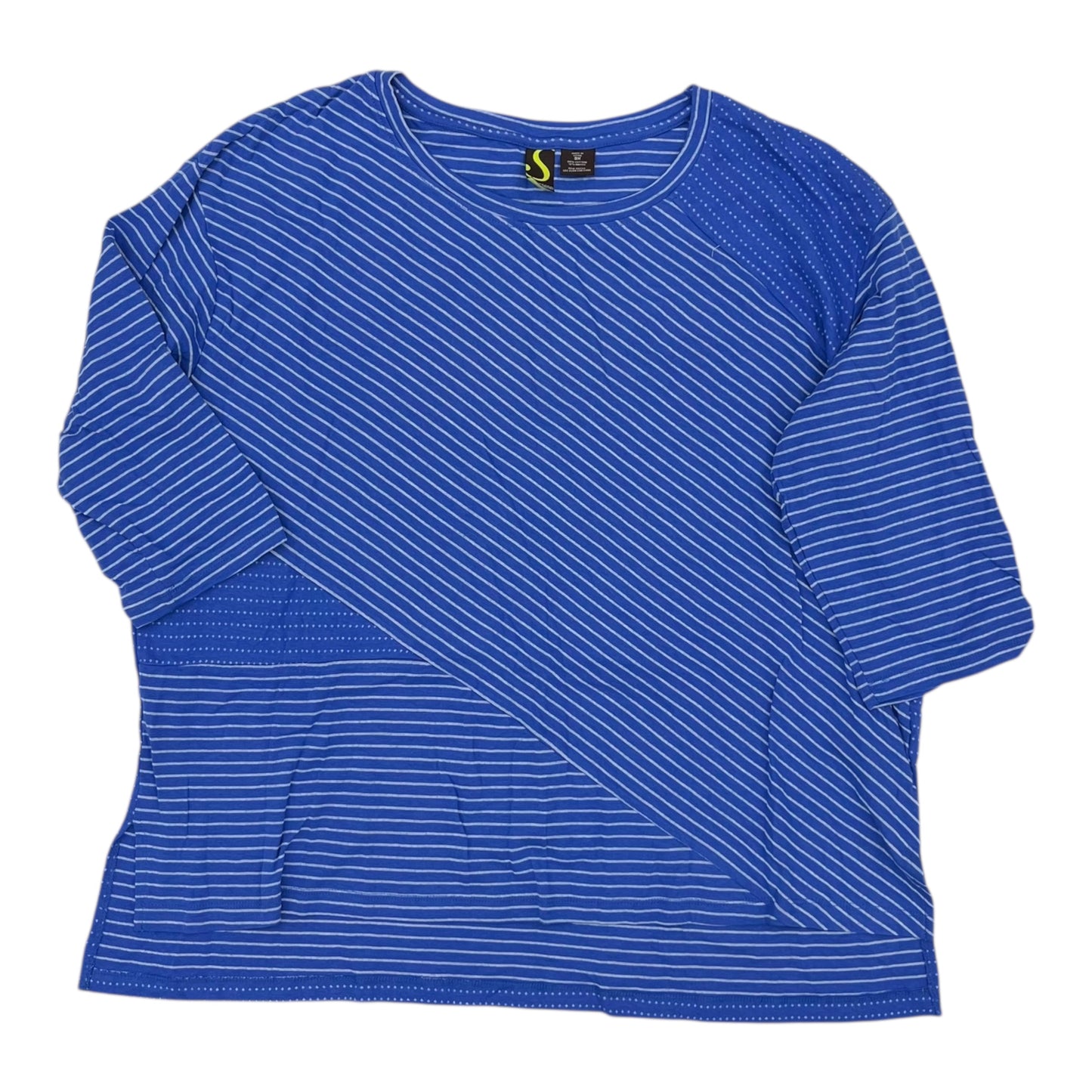 TOP LS by CLOTHES MENTOR In BLUE & WHITE, Size: 3X