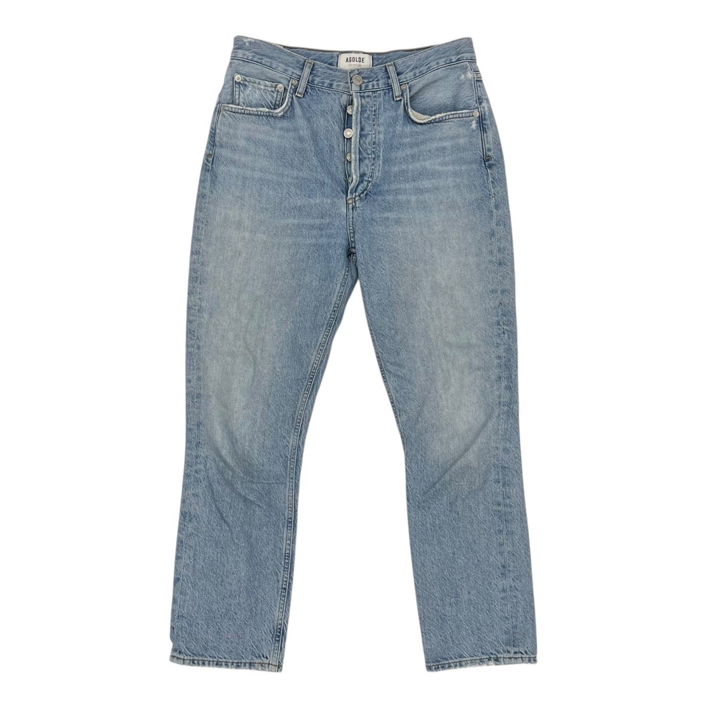 Jeans Straight By Agolde In Blue Denim, Size:2