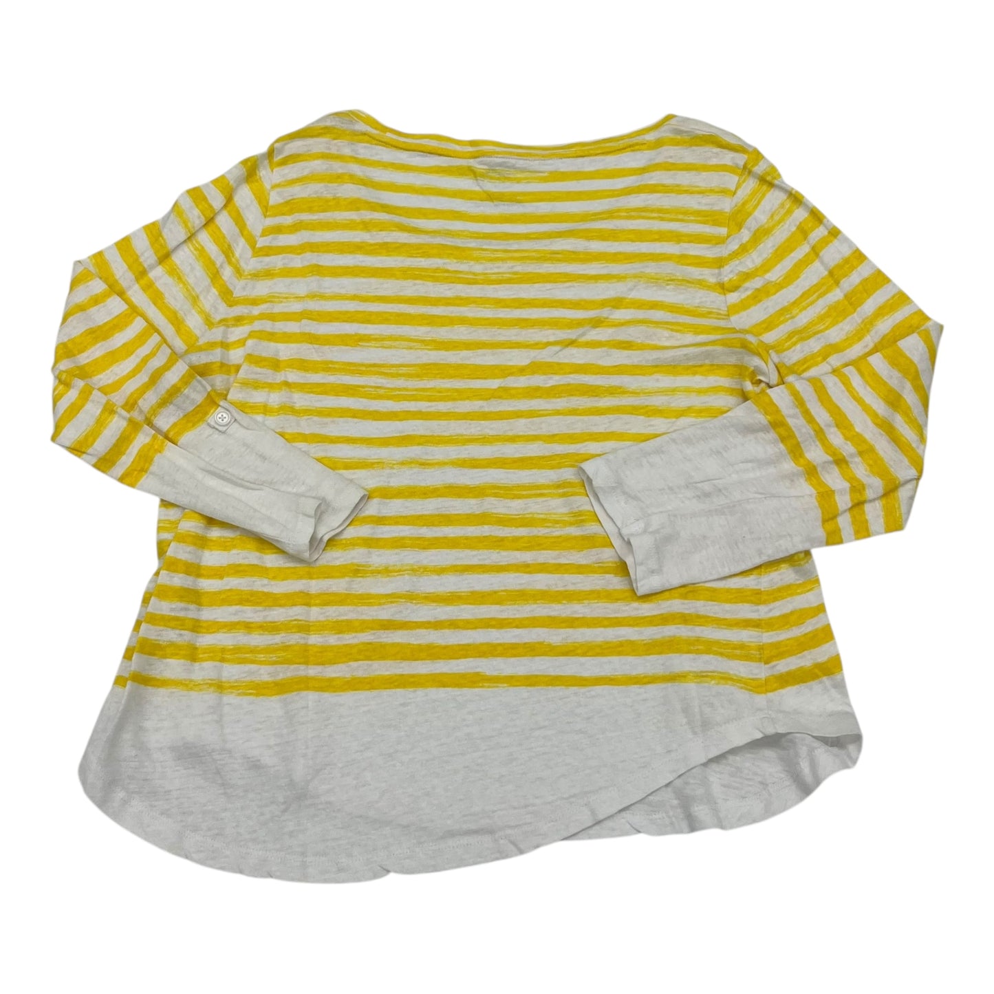 Top 3/4 Sleeve By Talbots In Yellow, Size:Lp