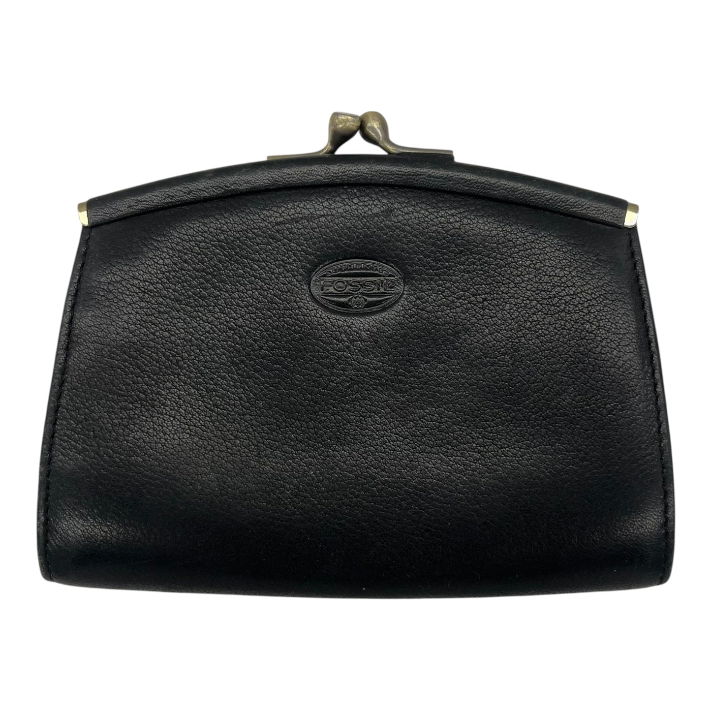 Wallet Leather By Fossil In Black, Size:Small