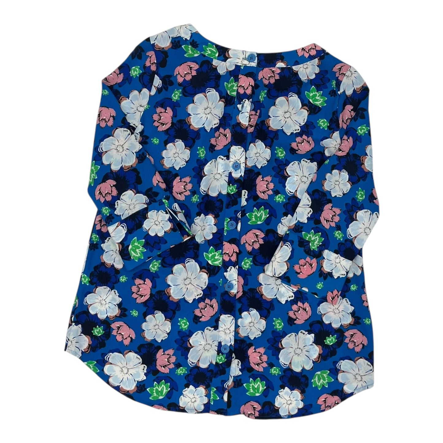 Blouse 3/4 Sleeve By Banana Republic In Floral Print, Size:Xs