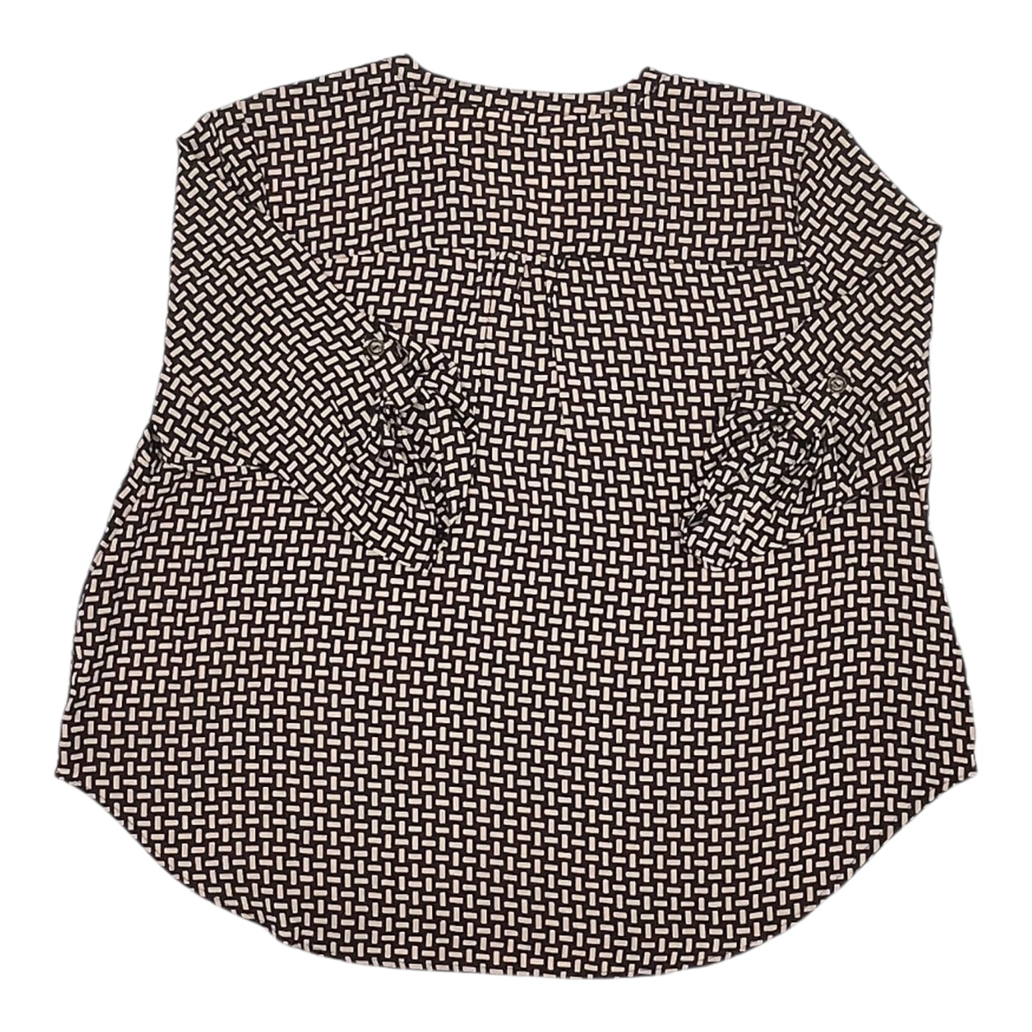 Blouse Ls By Maurices In Black & Tan, Size:3X