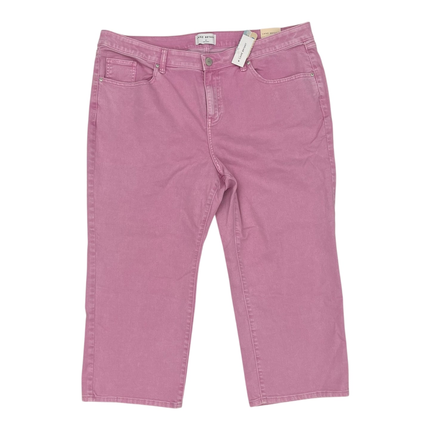 Jeans Cropped By Lane Bryant In Pink Denim, Size:20