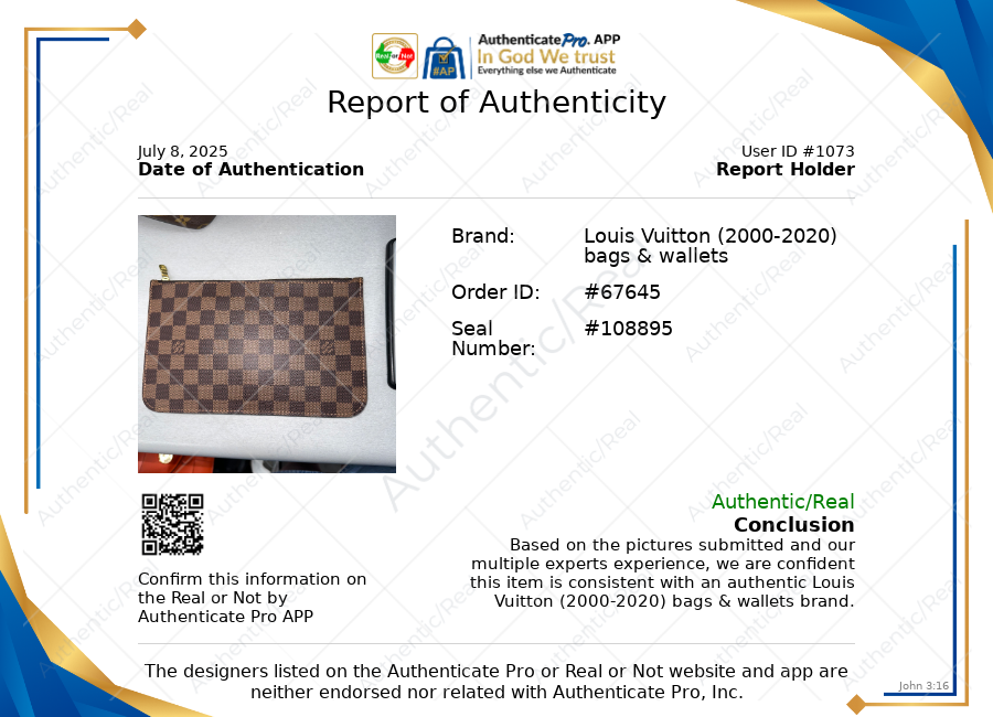 Wristlet Luxury Designer By Louis Vuitton In Brown, Size:Medium