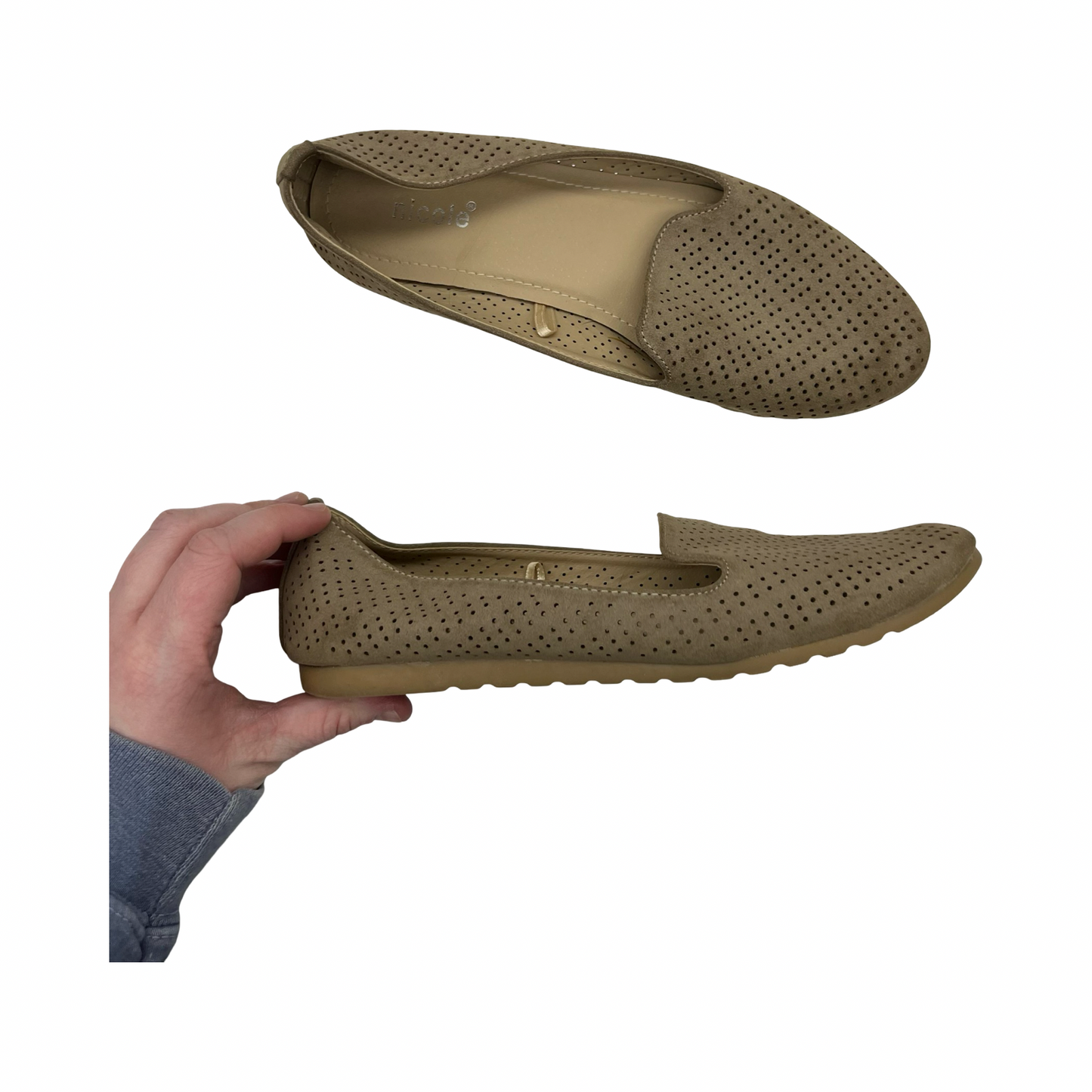 Shoes Flats By Nicole In Cream, Size:7