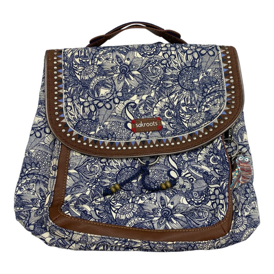 Backpack By Sakroots In Blue & Tan, Size:Medium