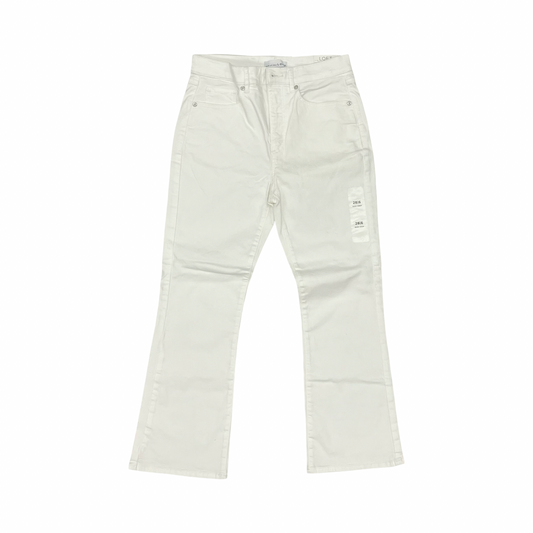 Jeans Cropped By Loft In White Denim, Size:6