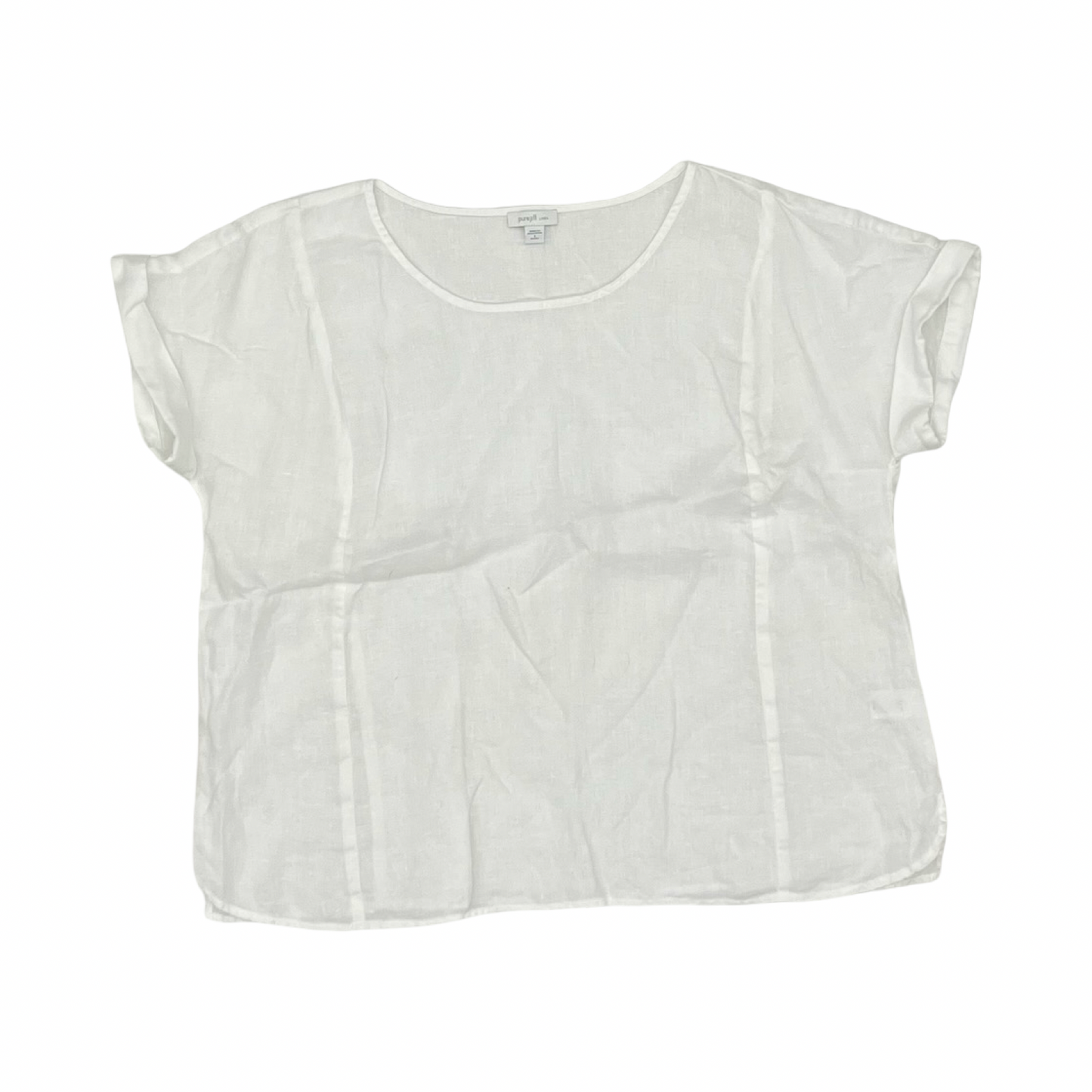 Blouse Ss By Pure Jill In White, Size:Sp