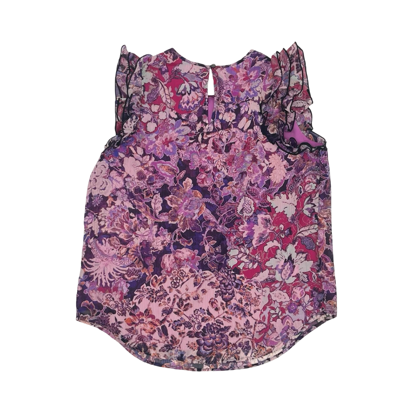 Blouse Ss By Loft In Purple, Size:S