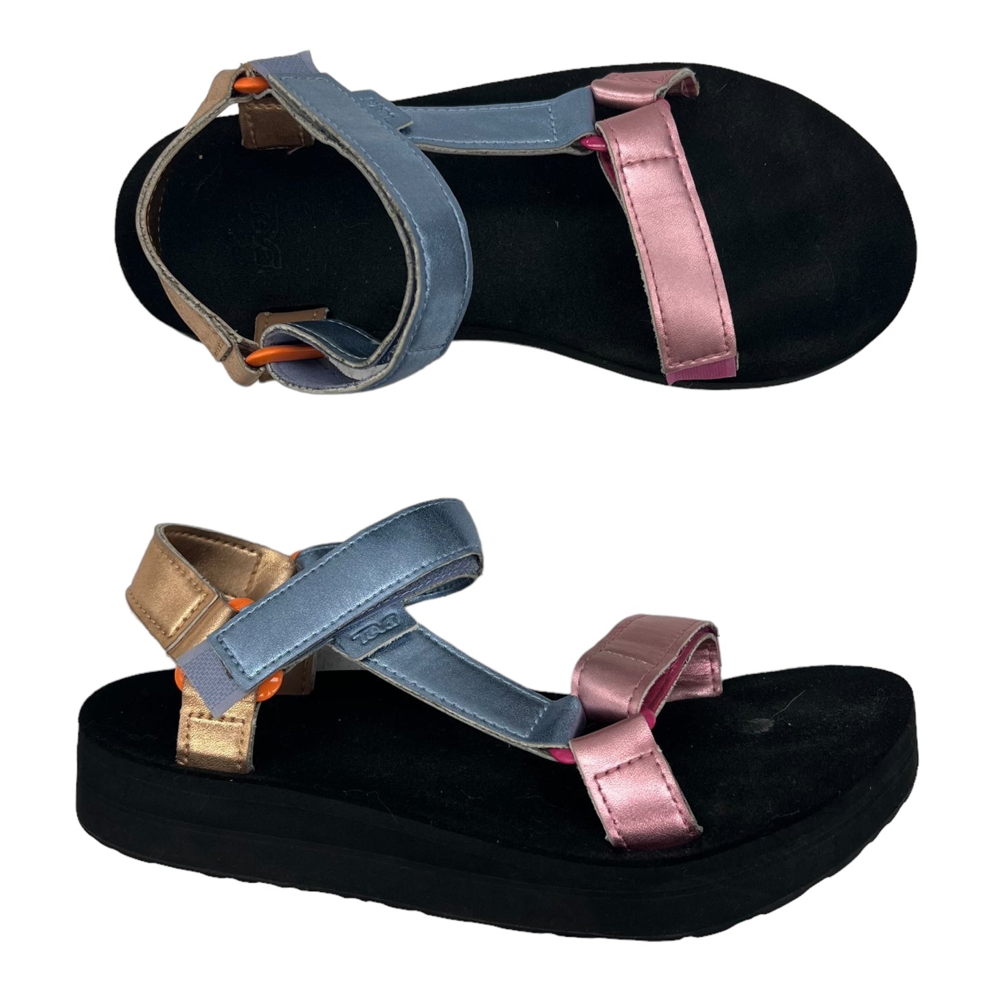 BLACK SANDALS FLATS by TEVA Size:8