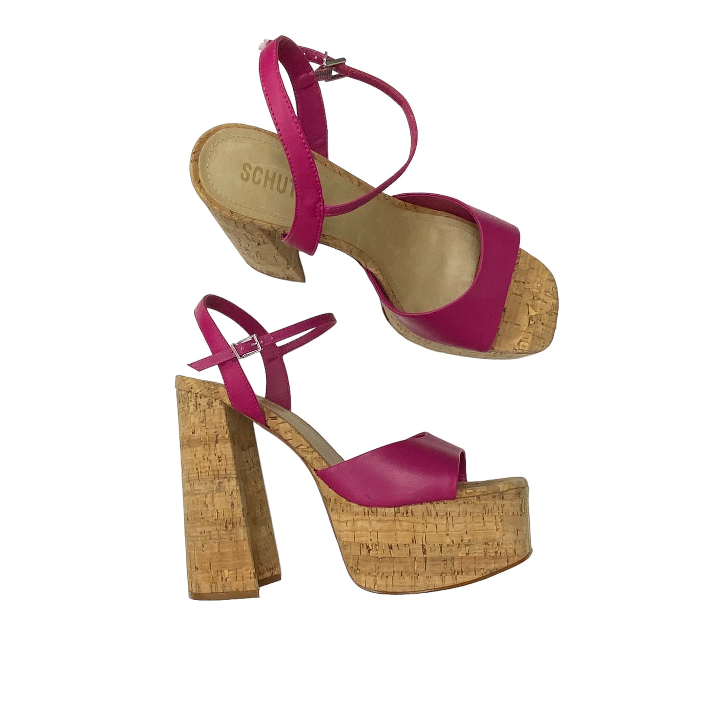 PINK SANDALS HEELS PLATFORM by CLOTHES MENTOR Size:10