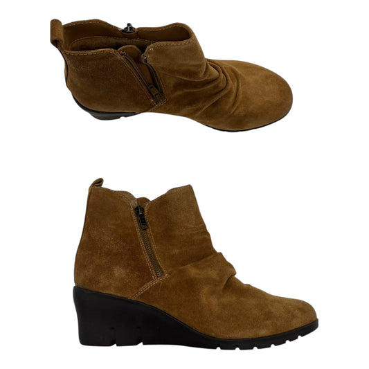 Boots Leather By Comfortiva In Brown, Size:8