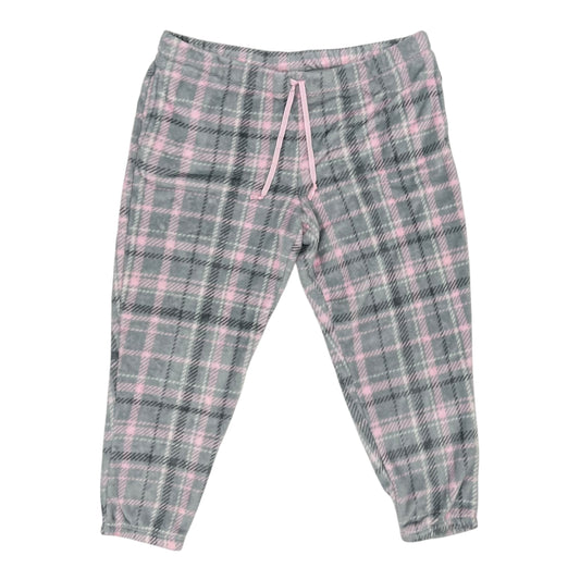 Pajama Pants By Joyspun In Grey & Pink, Size:3X