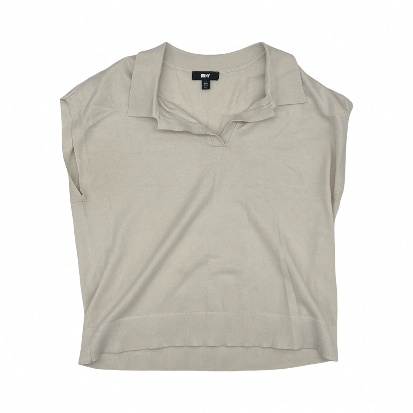 Top Sleeveless By Dkny In Tan, Size:M