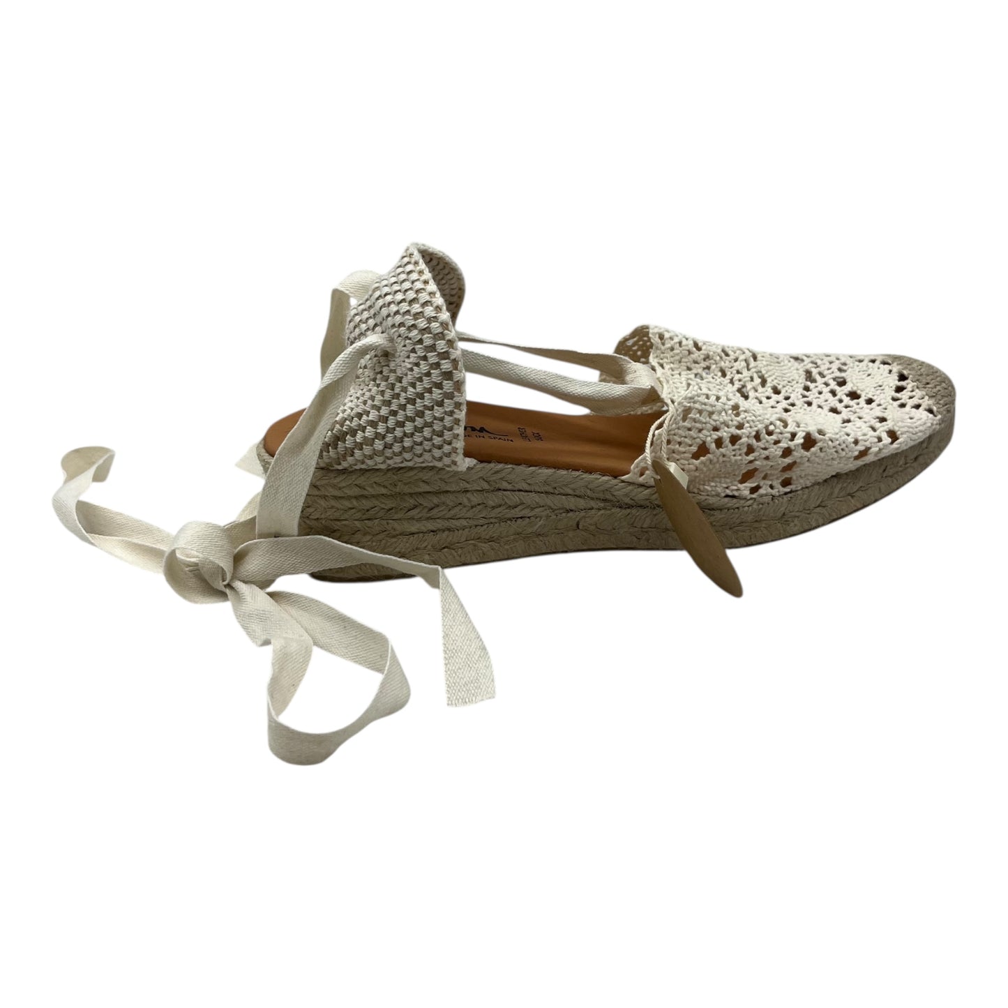 Sandals Heels Wedge By Cmc In Cream, Size:8