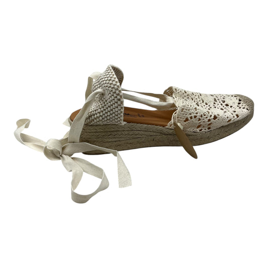 Sandals Heels Wedge By Cmc In Cream, Size:8