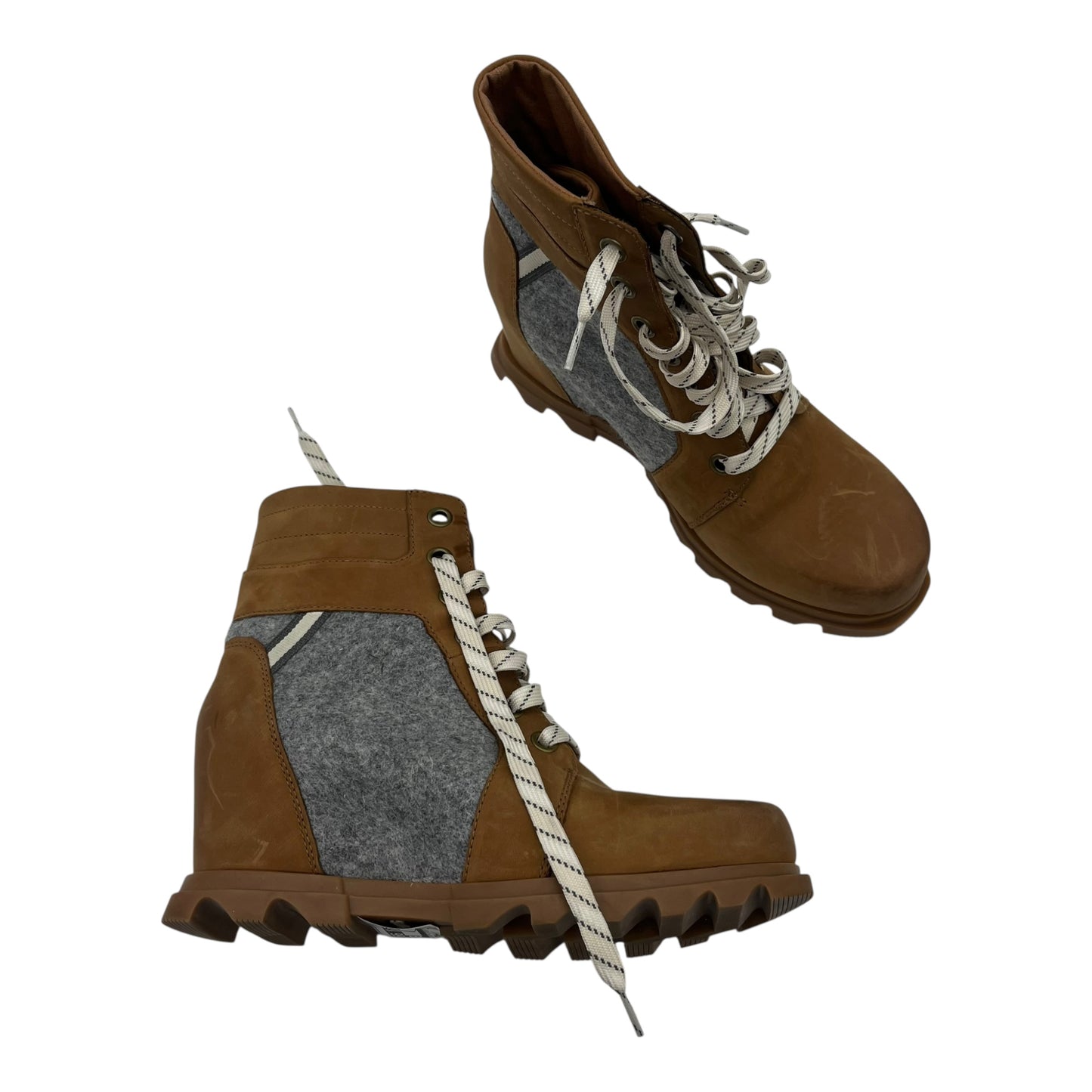 Boots Leather By Sorel In Brown & Grey, Size:11
