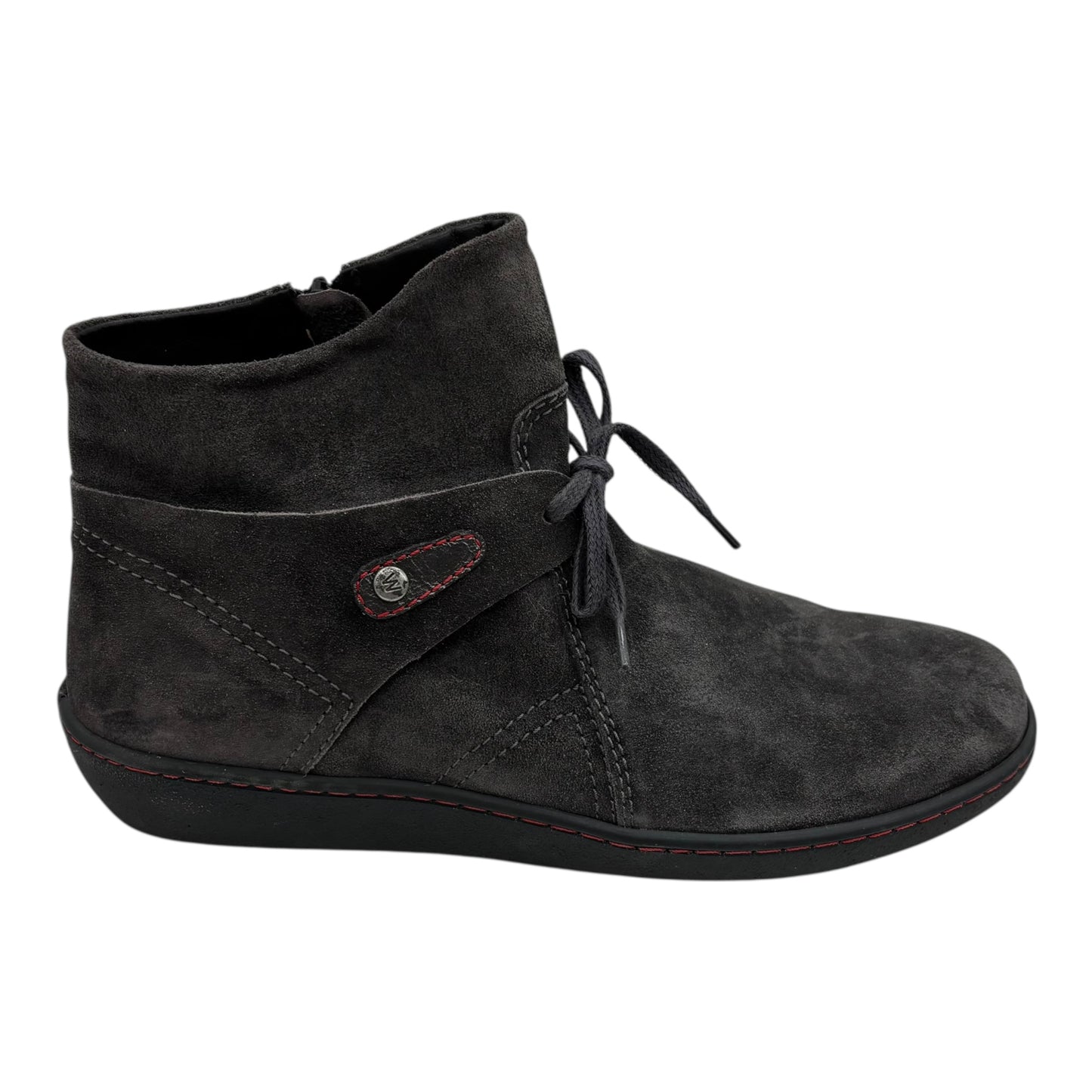 Boots Ankle Flats By Clothes Mentor In Grey, Size:10.5