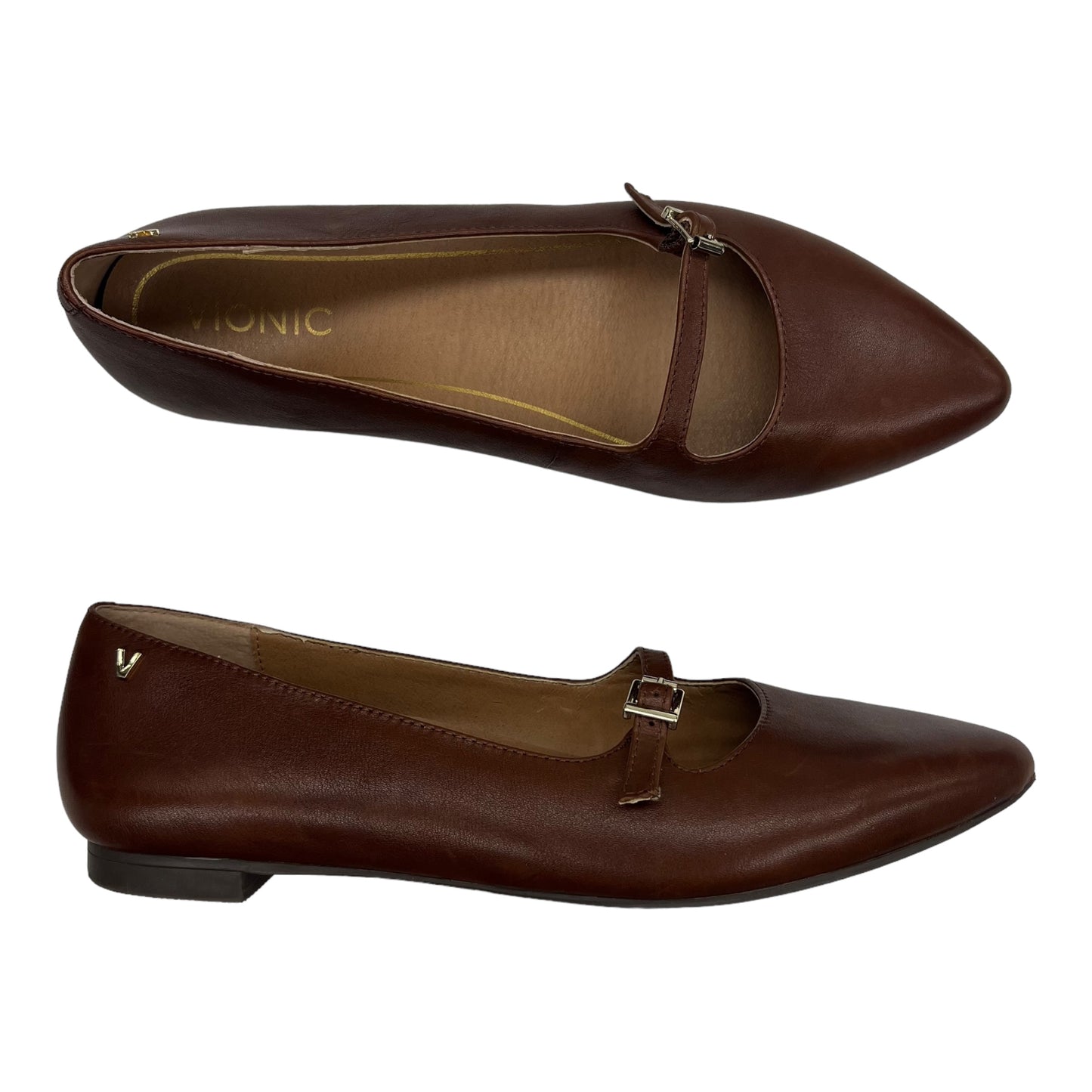 BROWN SHOES FLATS by VIONIC Size:9