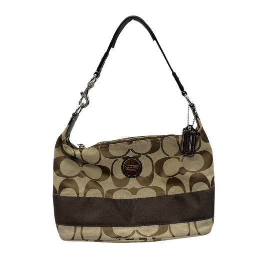 Handbag Designer By Coach In Brown & Tan, Size:Medium