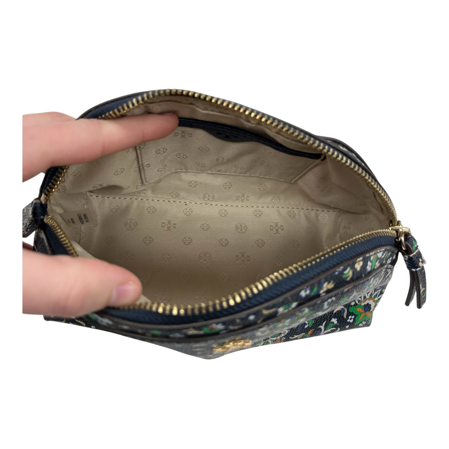 Makeup Bag Designer By Tory Burch In Blue, Size:Medium