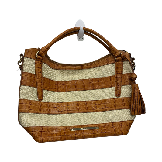 Handbag Designer By Brahmin In Brown & Tan, Size:Medium