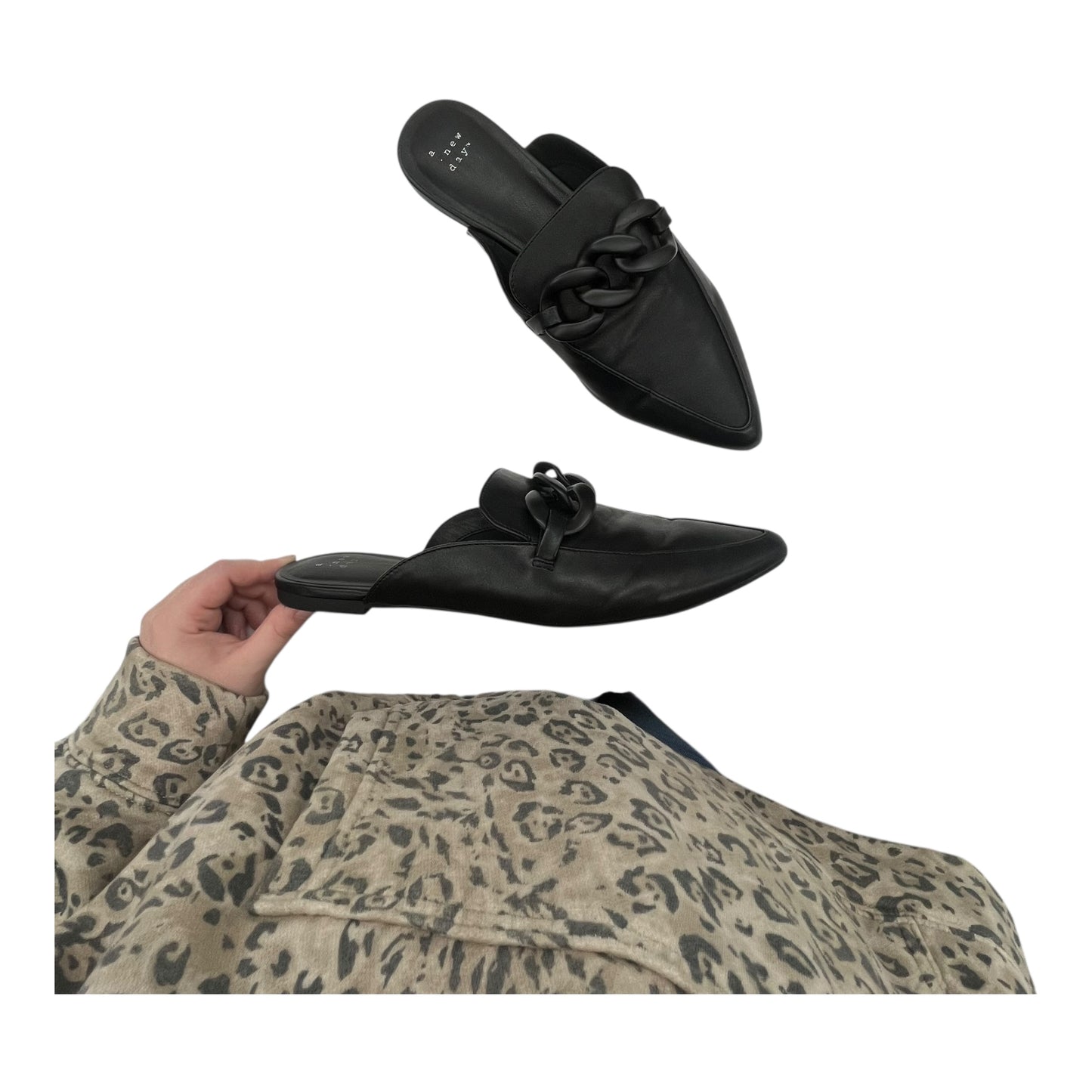 Shoes Flats By A New Day In Black, Size:10