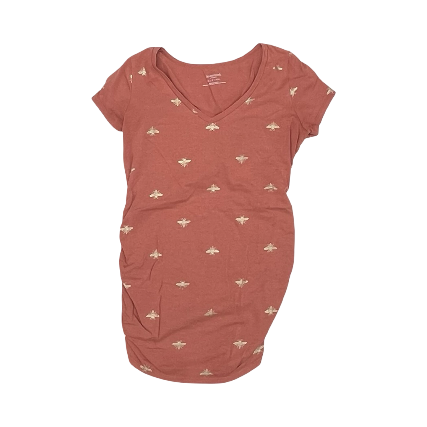 Mat Top Ss By Motherhood In Gold & Pink, Size:Xs