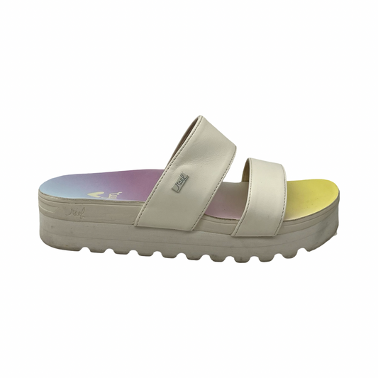 Sandals Heels Platform By Reef In Cream, Size:7