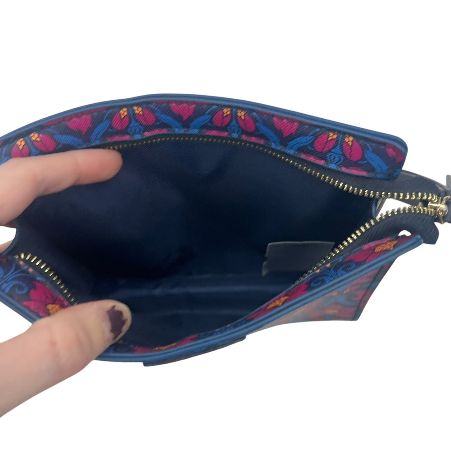 Wristlet By Clothes Mentor In Blue & Pink, Size:Medium