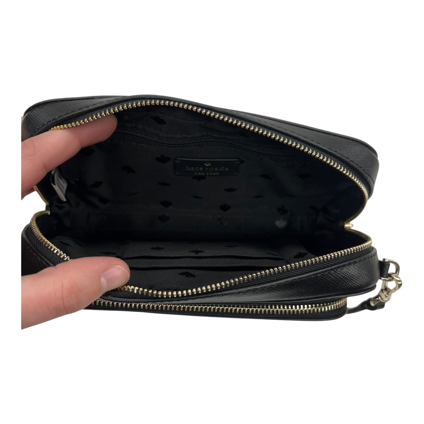 Crossbody Designer By Kate Spade In Black, Size:Small
