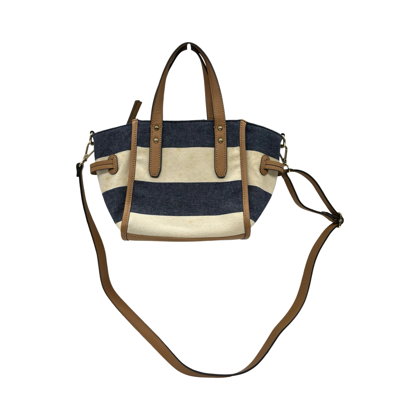 Handbag By Tommy Hilfiger In Blue & White, Size:Medium