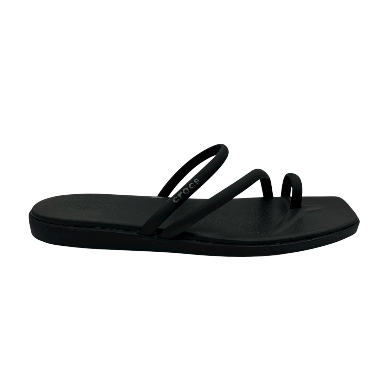 Sandals Flats By Crocs In Black, Size:11
