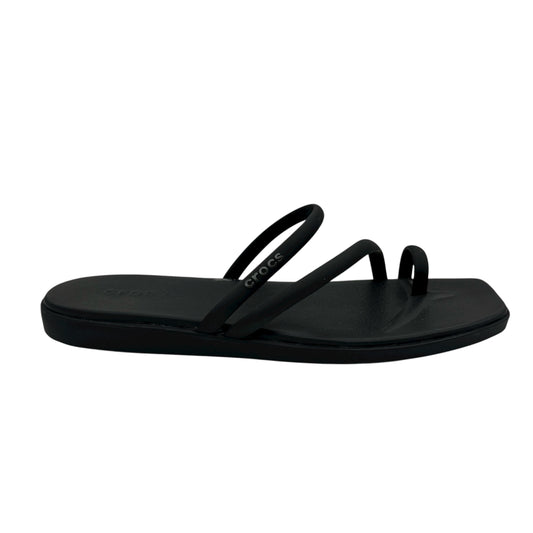 Sandals Flats By Crocs In Black, Size:11