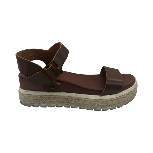 Sandals Flats By Mia In Brown, Size:7.5