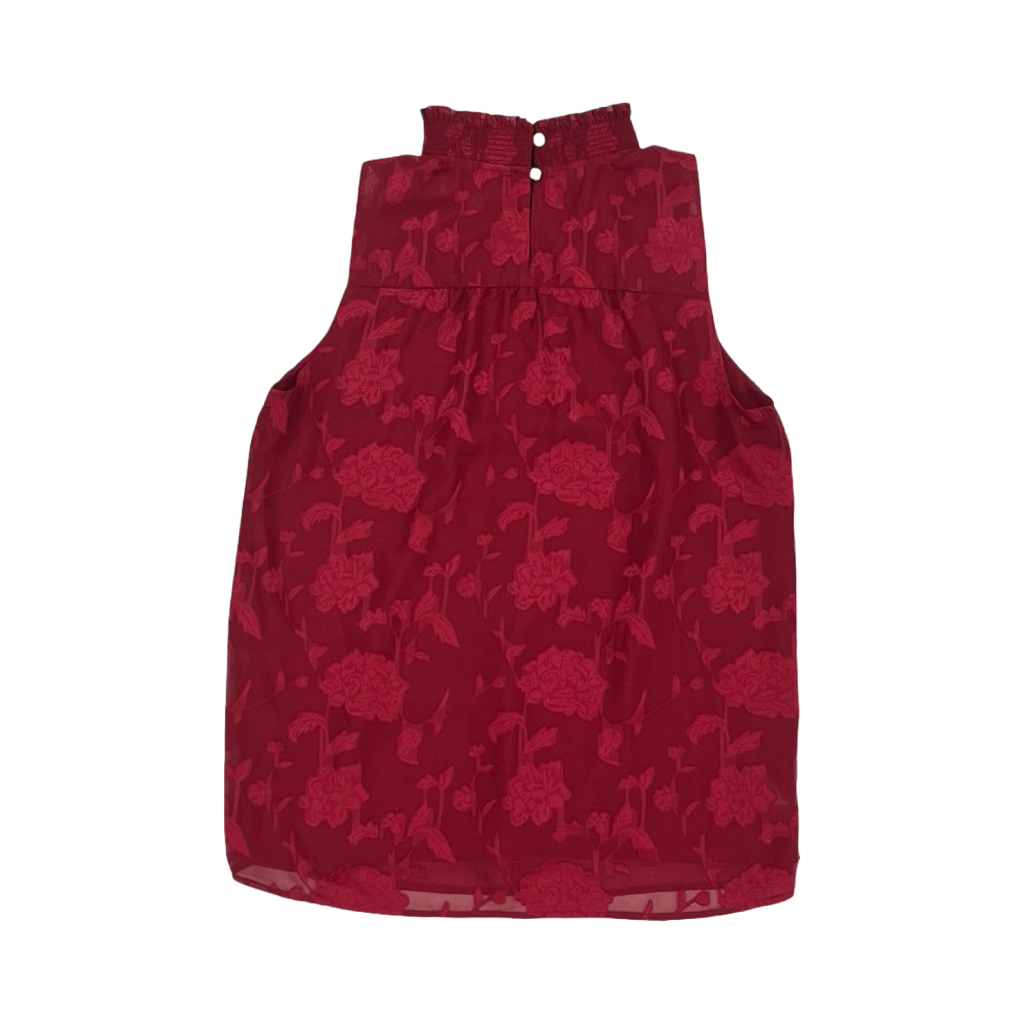 Blouse Sleeveless By Loft In Red, Size:M