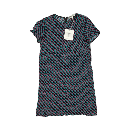 Dress Designer By Diane Von Furstenberg In Green & Pink, Size:M