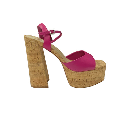 PINK SANDALS HEELS PLATFORM by CLOTHES MENTOR Size:10