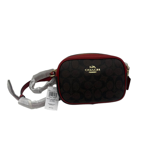 Crossbody Designer By Coach In Brown & Red, Size:Small