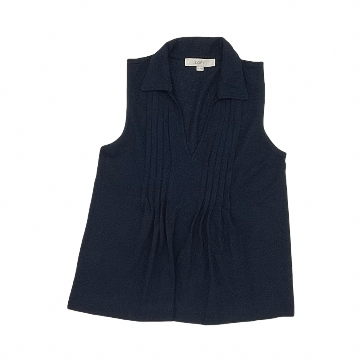 Blouse Sleeveless By Loft In Navy, Size:Xs