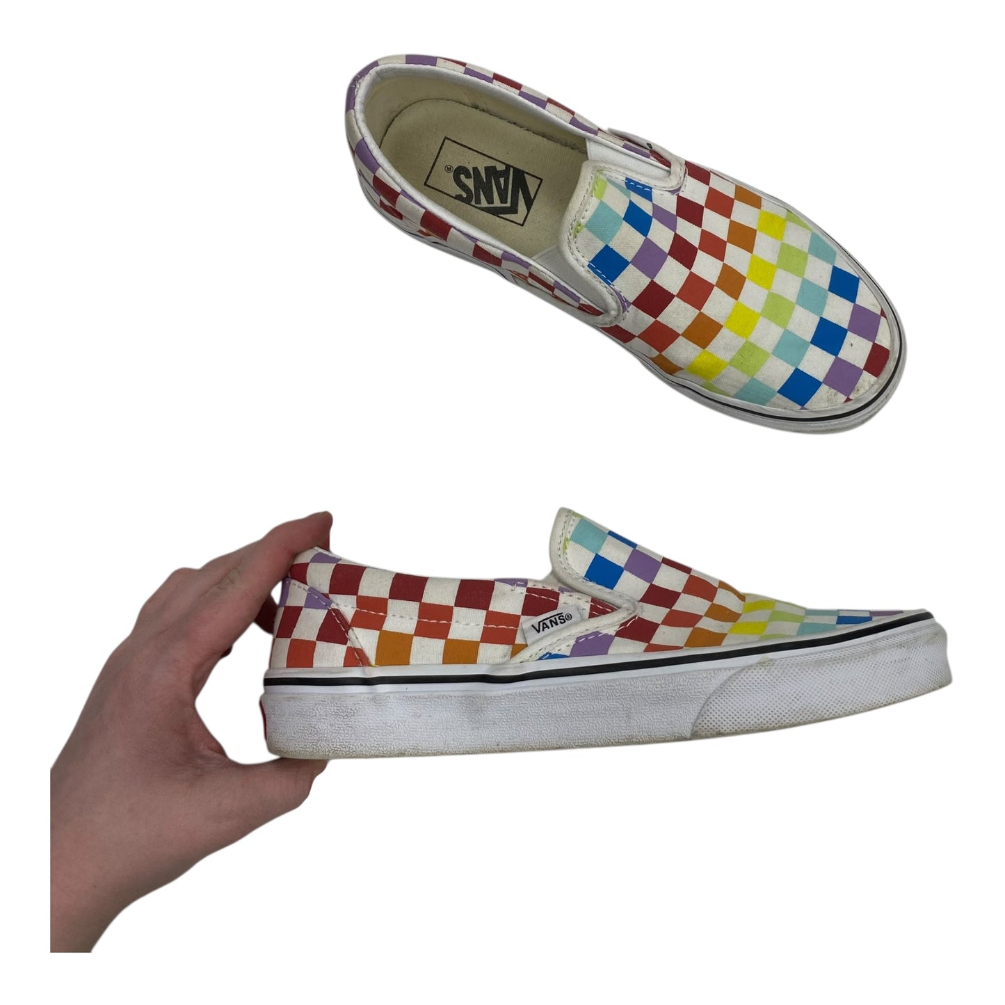 Shoes Sneakers By Vans In Rainbow Print, Size:7.5