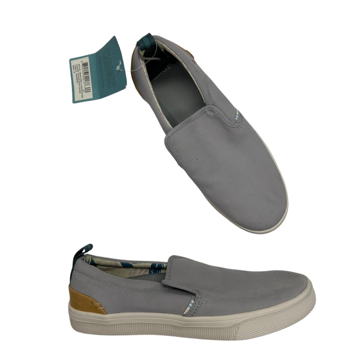 Shoes Flats By Toms In Grey, Size:8