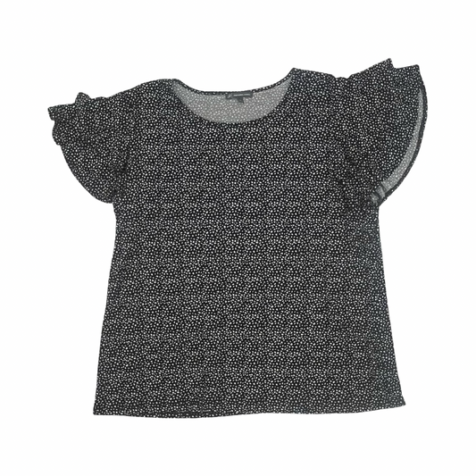 Blouse Ss By Adrianna Papell In Black & White, Size:Xl