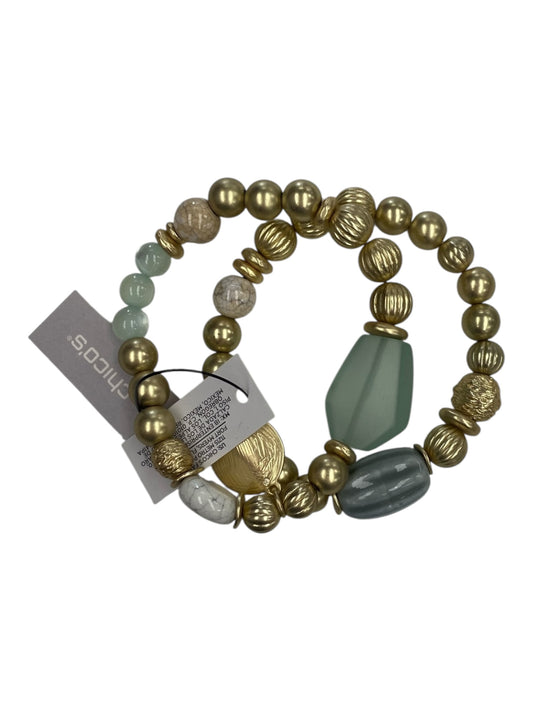 Bracelet Beaded By Chicos In Gold, Size:02 Piece Set
