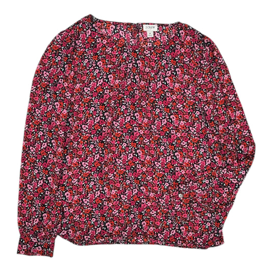 Blouse Ls By J. Crew In Floral Print, Size:M